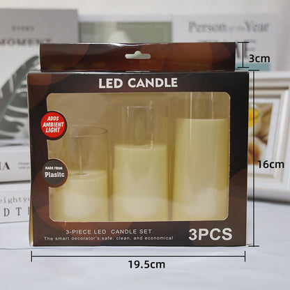 Flickering Flameless Candles with Glass Holder