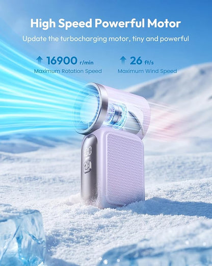 🌀Diesen Sommer für nur 💨Mini-Ventilator mit LED-Anzeige –👍Turbo-Ventilator mit 5 Stufen im Taschenformat.✨Über USB aufladbar, schnelle Abkühlung für unterwegs und beim Schminken. Das perfekte Geschenk. Tragbare Abkühlung