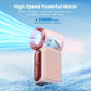 🌀Diesen Sommer für nur 💨Mini-Ventilator mit LED-Anzeige –👍Turbo-Ventilator mit 5 Stufen im Taschenformat.✨Über USB aufladbar, schnelle Abkühlung für unterwegs und beim Schminken. Das perfekte Geschenk. Tragbare Abkühlung