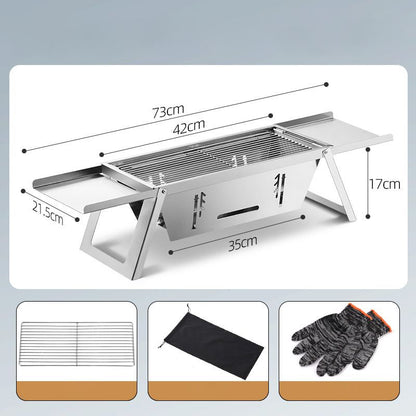 🔥Hot Sale 50% 0FF🔥Stainless Steel Folding Outdoor Barbecue