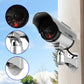 Outdoor Solar-Powered Simulated Security Camera with Flashing LED Light