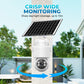 Solar-Power Wireless Security Camera Set with Alarm