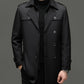 Men's Medium-Length Trench Coat with Detachable Inner