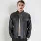 Men's Fashion Barley-Weave Leather Jacket