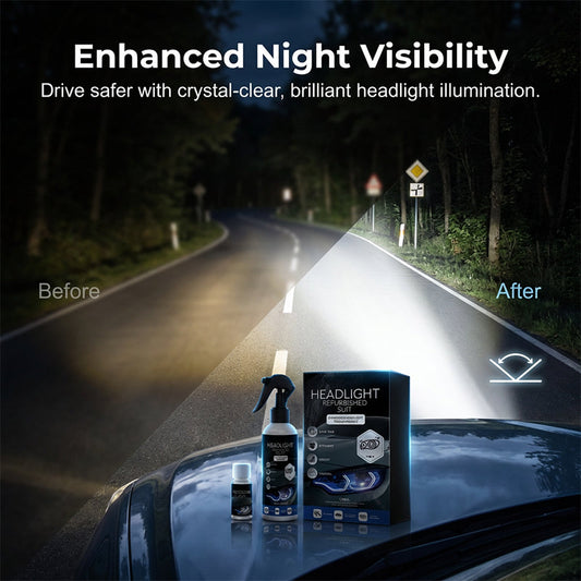 🚗 KAUFE 2, ERHALTE 1 GRATIS! ✨ Profi-Scheinwerfer-Set – Entfernt Gelbstich, UV-Schutz, Einfach 💎