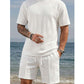 Strukturiertes 2-teiliges Herren-Set – Shirt & Shorts – lässig & sommerlich