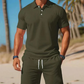 🔥 Zweiteiliges Sommer-Set für Herren 👨 Polohemd & Shorts – Ein komplettes Outfit