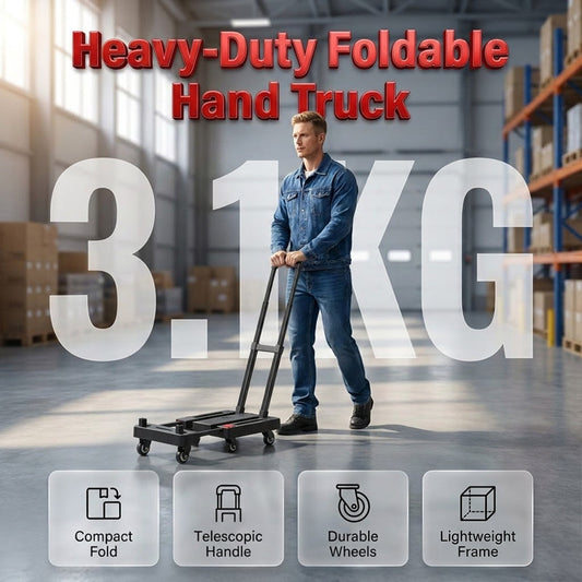 🛒 70% RABATT! 🚛 Faltbare Sackkarre – 150 kg Tragkraft & leise PU-Räder – Teleskopgriff & Sicherheitsriegel – kompakt & platzsparend 💪🔇📦✨